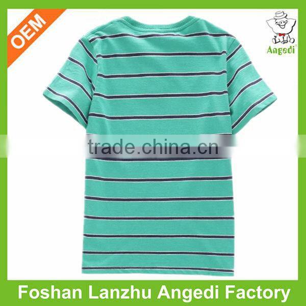 Wholesale used clothing bright color stripe t-shirt outlet factory