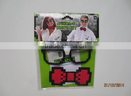 2015 latest Acrylic Pixelated Bow Tie ,bowknot plastic bow tie Brooch