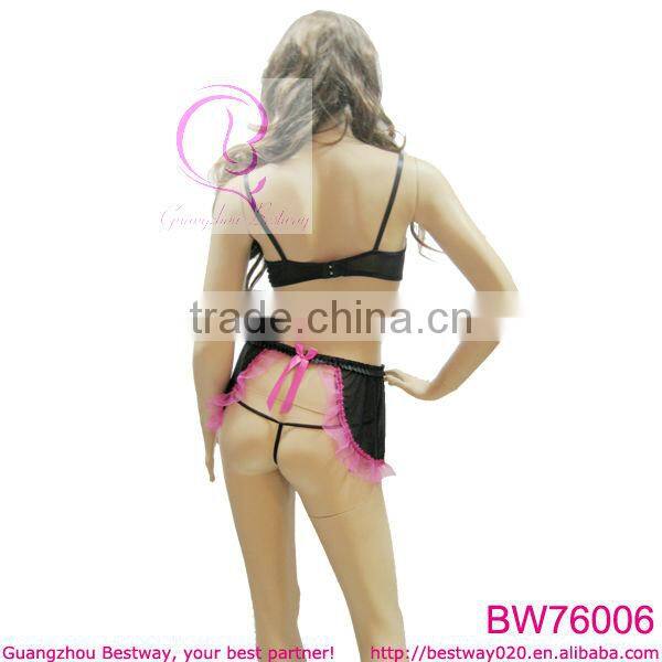 Guangzhou Bestway manufatures women sex black & pink lingerie corsets