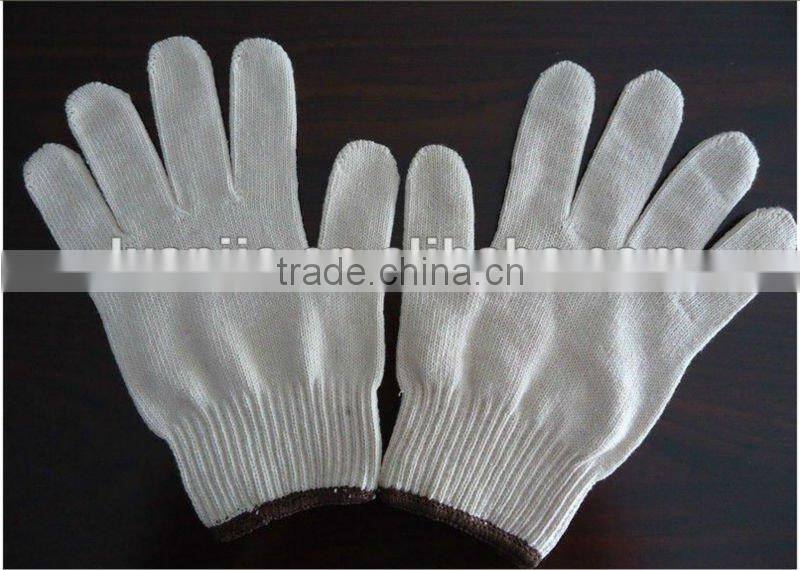 10g Nylon Knitted white cotton glove