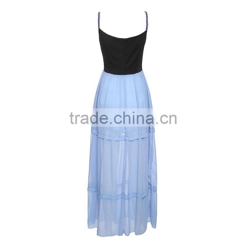 Maxnegio spaghetti strap with tiger print beach dress