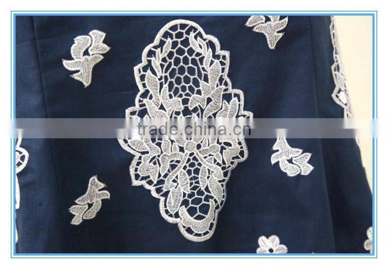 New design 100% ramie/linen embroidery classic women suits with back zipper