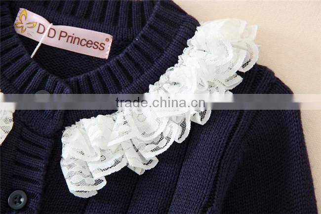 girls cotton cardigan thread/2-13 years girls /sizes 100-150cm clothes