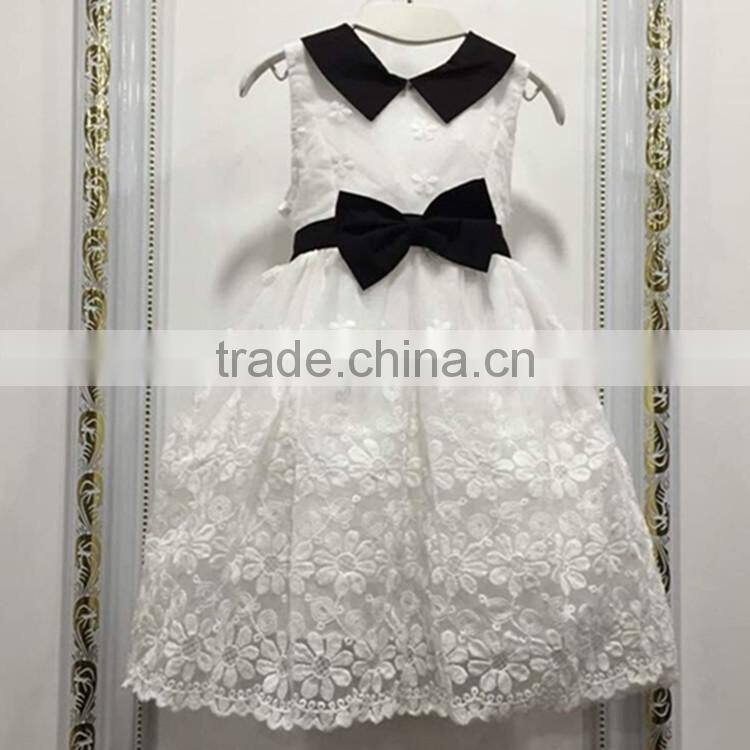 2015 new design girls lace dress kids girls smoking dresses with Collar