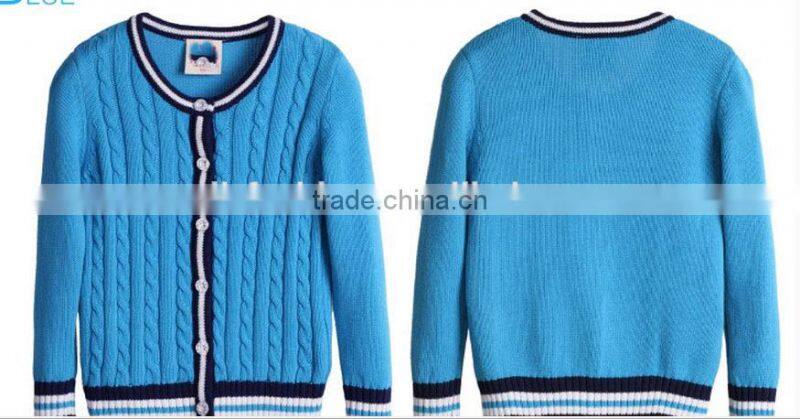 wholesale custom handmade child children's cable knit cardigan