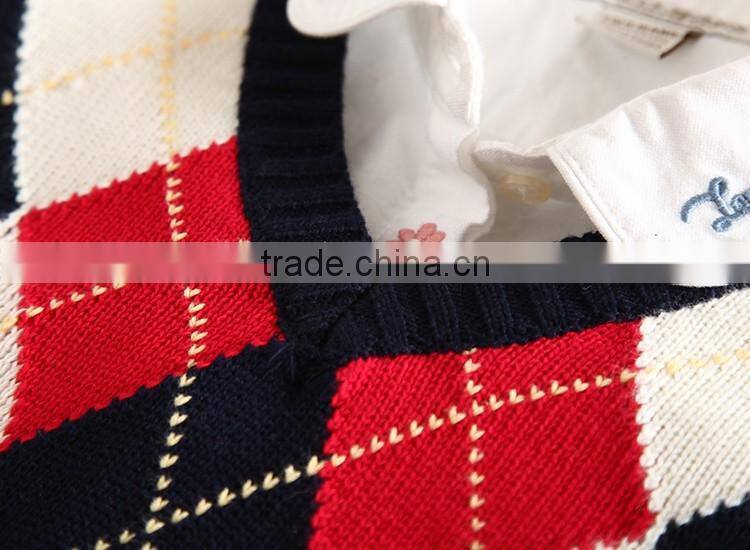 Child sweater as school v-neck uniformv pullover sweater