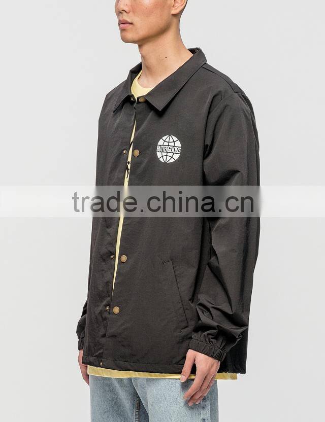 OEM latest design black cotton spring jacket for men