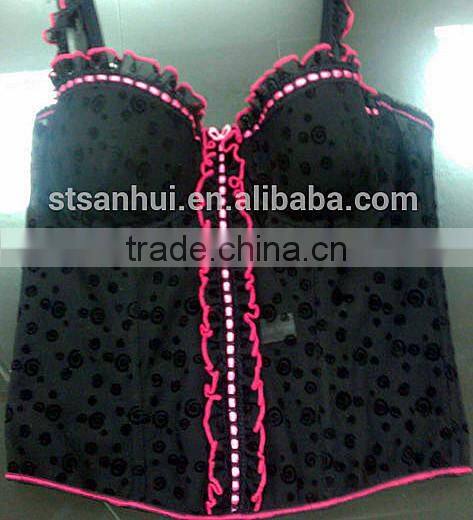 Hot sale sexy women seamless camisole underwear with bra