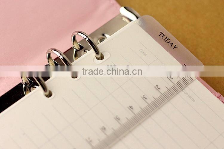 A5/A6/A7 Matte pp material ruler for planner 6 holes measure tools for notebook