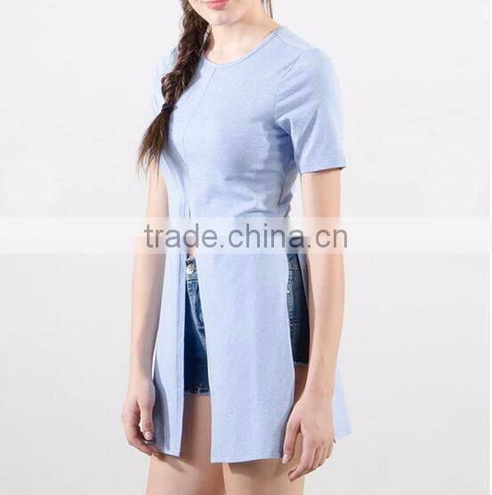 Wholesale custom longline tshirt china t shirt factory