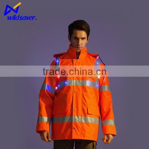 HI Vis Safety Reflective LED Glowing Traffic Road Jackets