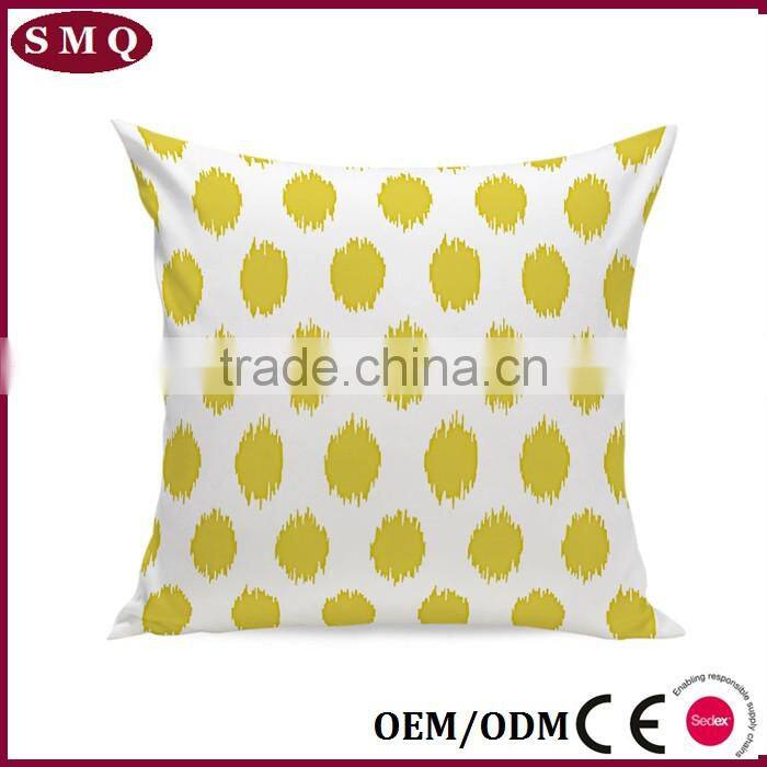 Canvas Cotton Throw Pillows Cover for Couch Set of 4 Lemon Yellow Accent Pattern 18 X 18-inch