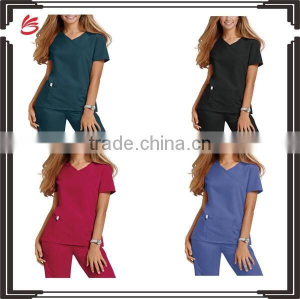 Fashionable medical scrub suit/scrub set/nurse hospital uniform designs