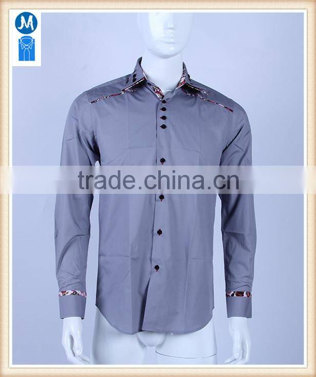 2016 new fashion fancy double collar shirt for men