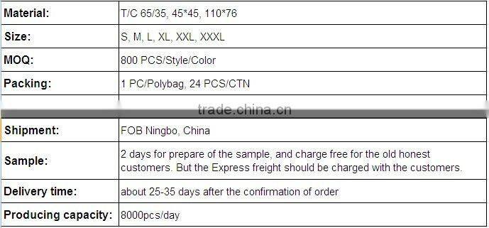 T/C 65/35 white wing collar tuxedo dress shirt