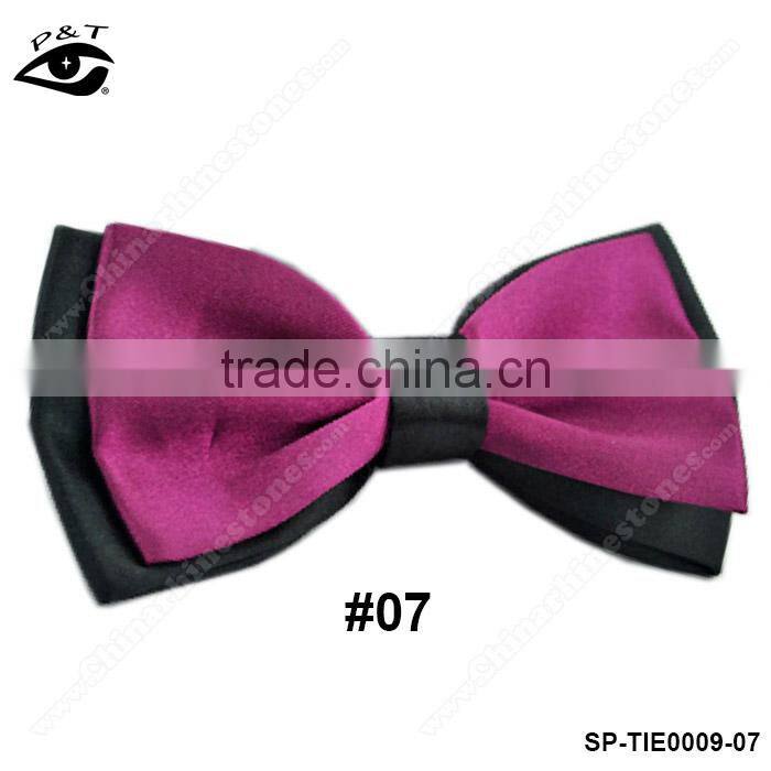 12.5x6.5CM fancy polyster bow tie British Style Solid Bowtie for Bridegroom Wedding Dress
