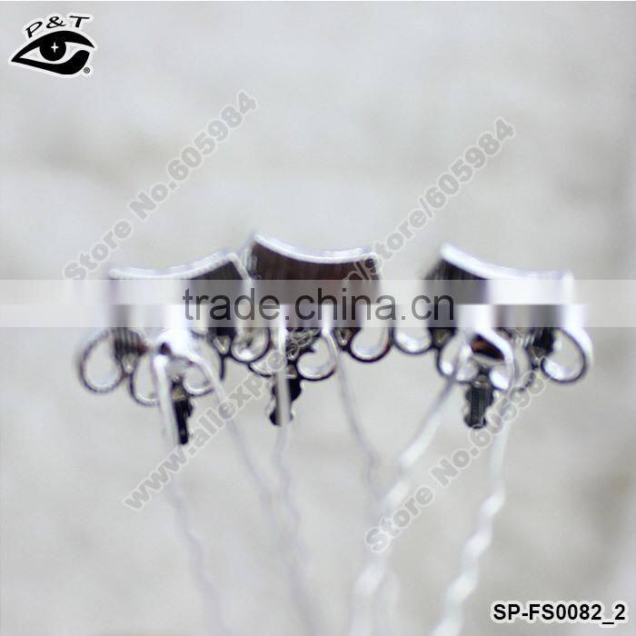 Crown Design rhinestone Pins U shaped Hair Pins bridal wedding hair style