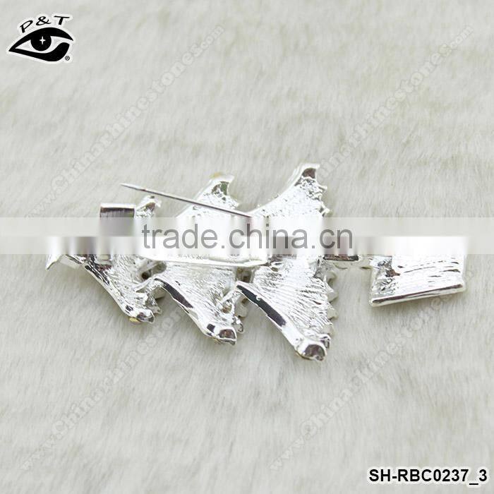 Christmas trees crystal rhinestone brooches rhinestone pins for clothing decoration wedding invitation dress jewelry gift