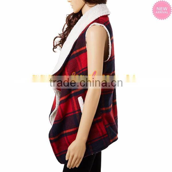 Stocks wholesale shearling sueded vest