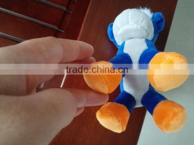 10cm custom stuffed plush dog toy with hanger rope
