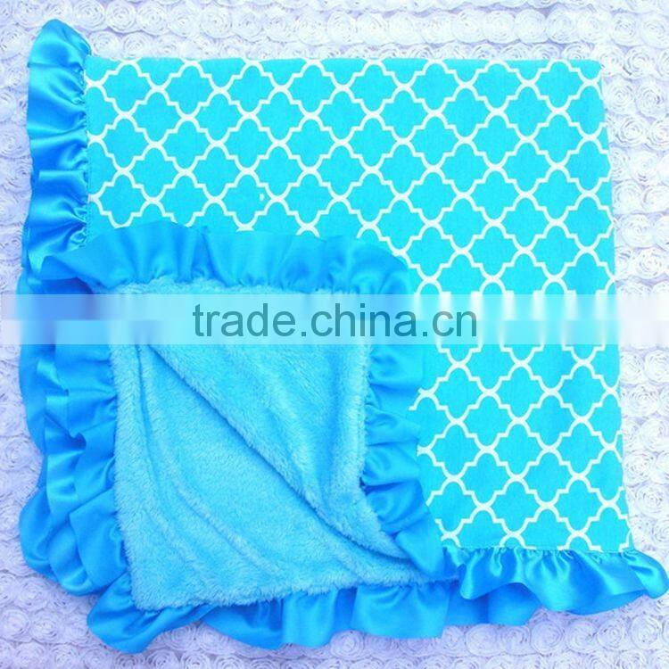 Cartoon Animal Air Conditioner Fleece Flannel Baby Milestone Blanket