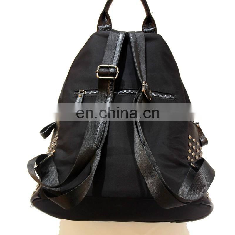 Fashion Casual Women Black Orange Backpack laptop bags