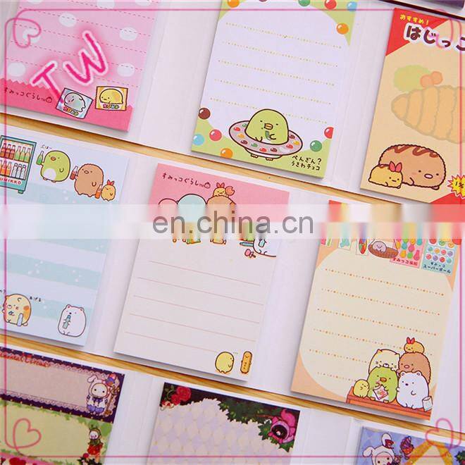 Low MOQ cute stationery online shopping .Factory price Customiezd Colorful Cute mini sticky note pad book