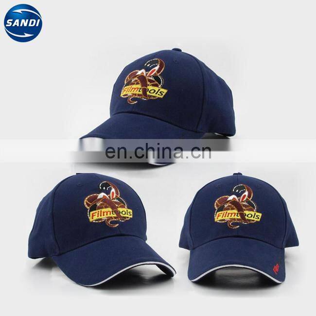 Promotional custom 6 panel golf sports cap