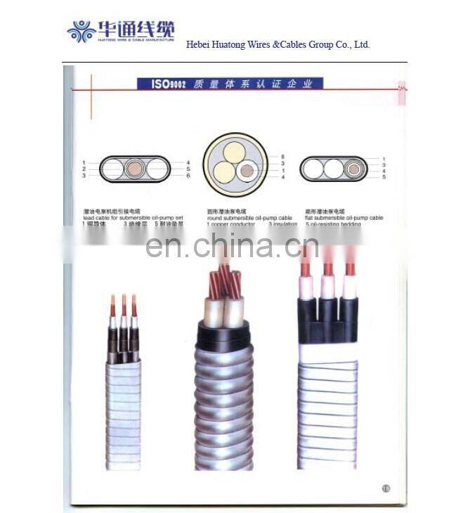 Copper /F-46+EPR /Lead / galvanized steel tape interlocked armor ESP cable