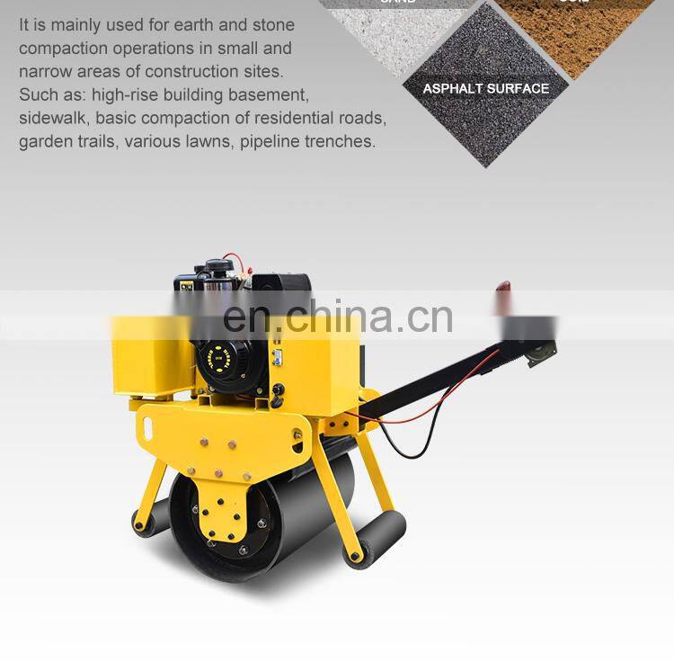 Small hand single drum vibrator road roller compactor price for sale