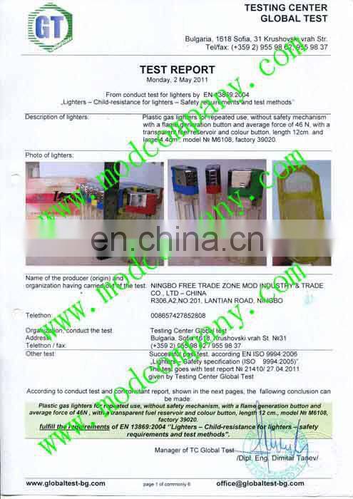 Cheapest Europe safety plastic lighter-gas lighter with ISO9994 & EN13869 for Europe