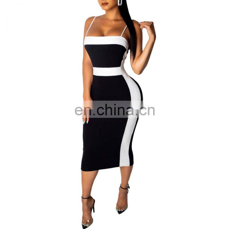 Strapless dresses Factory Wholesale Low Price Spaghetti Strap V Neck Bandage Dress Bodycontight sexy dress strapless black dress