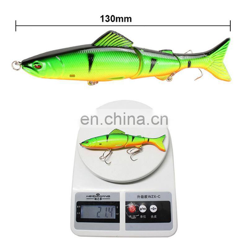 13cm 21g Fishing Lures 16 colors Hard Baits Lifelike 3 Segments Swimbait Bass Multi Jointed Pencil Lure