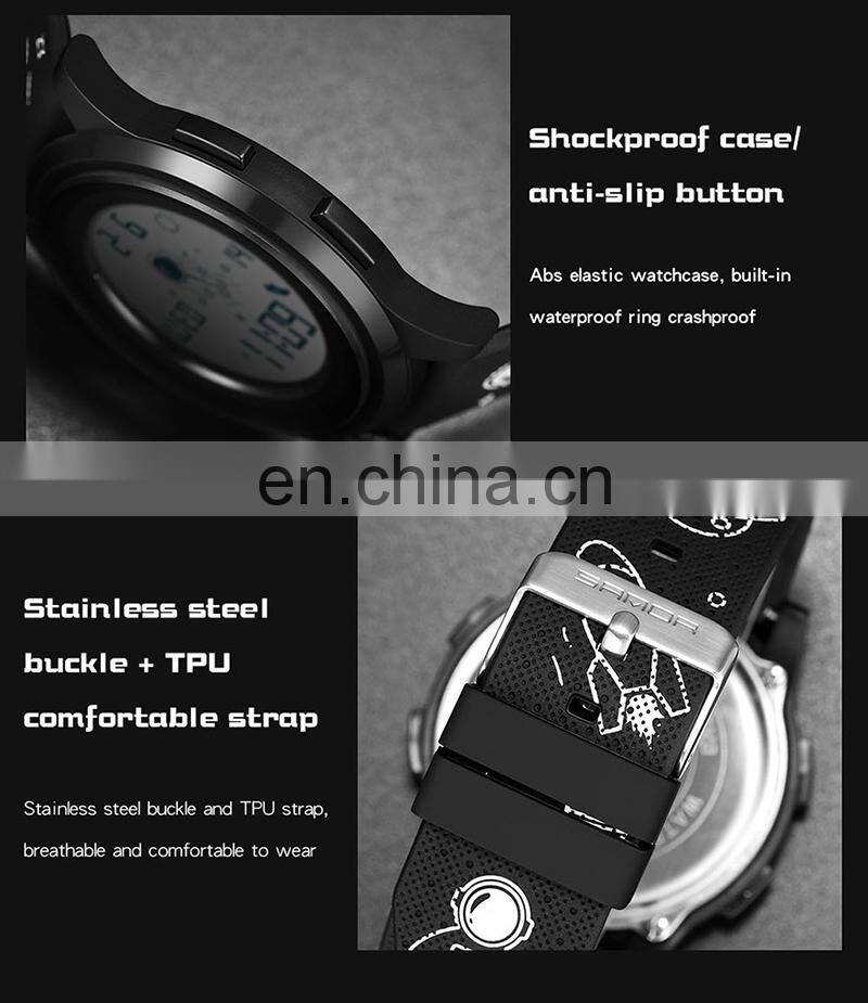 SANDA 2122 Men Digital Watches Fashion Astronaut Waterproof Sport Led Men Wrist Watches