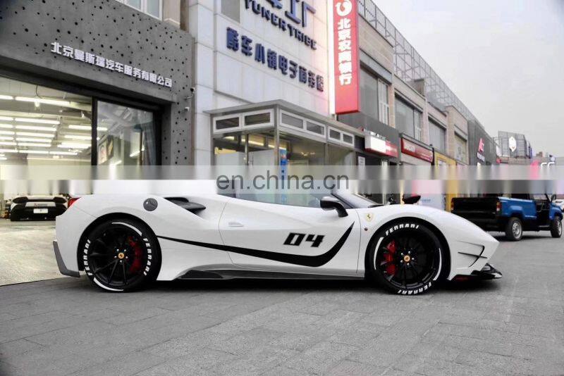 Runde Misha-Design For Ferrari 488 GTB Perfect Fitment Body Kit Front Bumper Rear Bumper Hood Side Skirt Spoiler