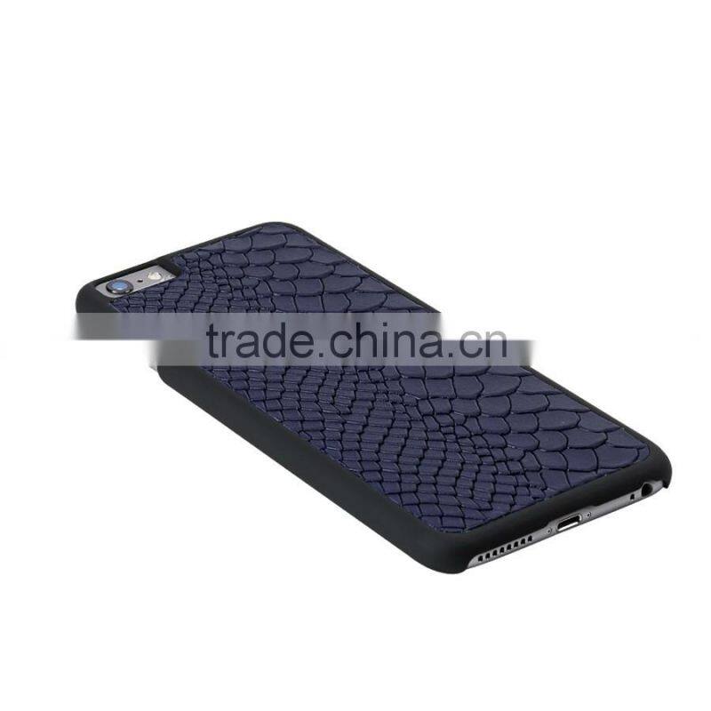 Hot Sale Genuine Embossed Python Leather Carrying Case Hard Shell Case Mat Mobile Phone for iPhone 6/6s Plus