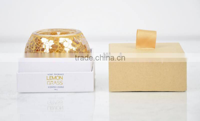 120g soy wax scented candle with mosaic bottle