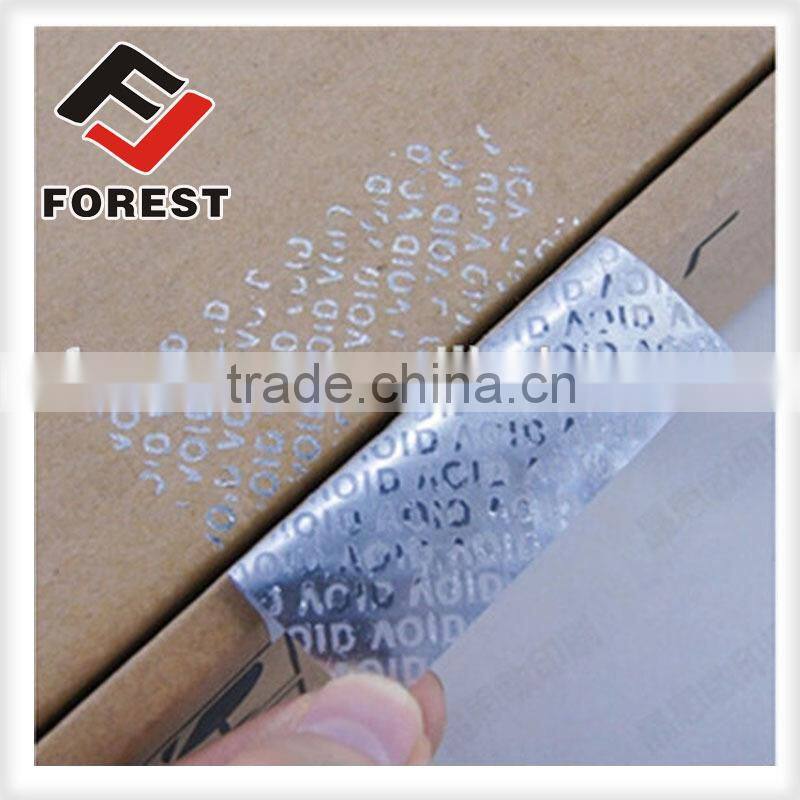 Tamper Evident void security seal Label Sticker, silver security sticker