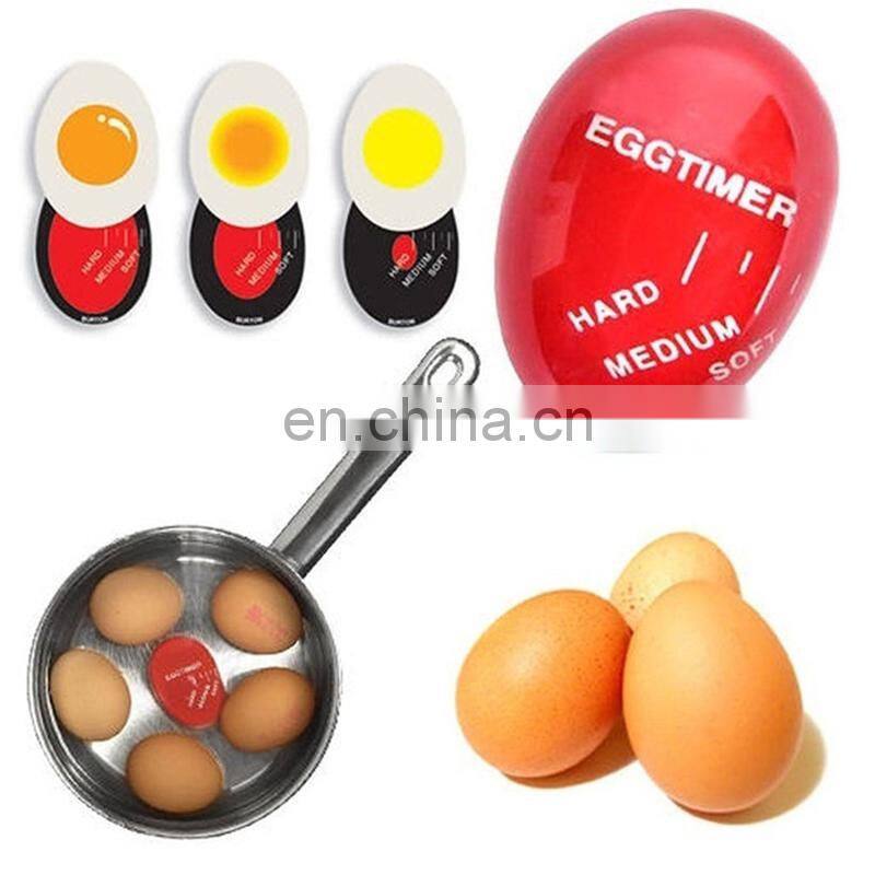 Egg Color Changing Timer Yummy Soft Hard Boiled Eggs Cooking Kitchen Eco-Friendly Resin Egg Timer Red timer tools