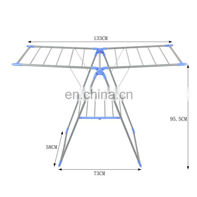 Thickened clothes rack indoor and outdoor multi-function clothes rack does not need to install clothes rack