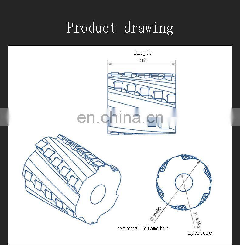 LIVTER Four side planer helical planer with oblique cutting type and re cutting spiral cutter head for profile milling