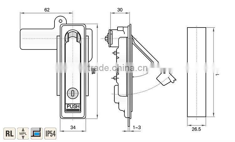 Wholesale High quality ROHS metal box lock for industry use