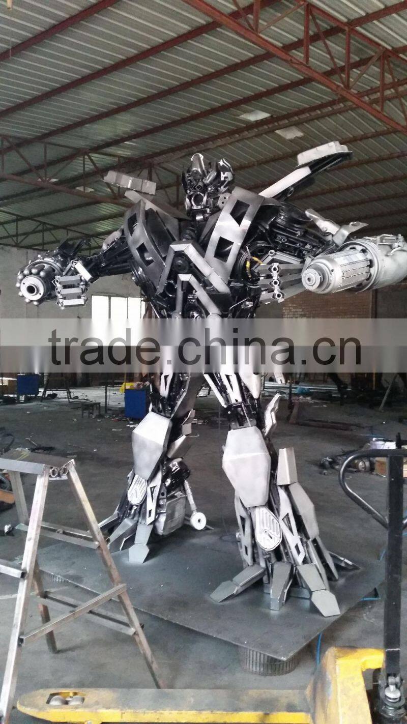 2.5meters high Ironhide large outdoor sculpture cartoon figure iron man sculpture for public plaza exhibition celebration