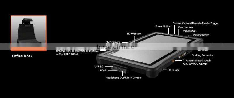 Made in Taiwan Getac F110 Rugged tablet pc with win 7 and win 8 Operating system