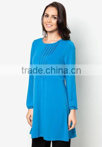 2015 hotsale casual loose ladies Islamic clothing Muslim blouse women S5026