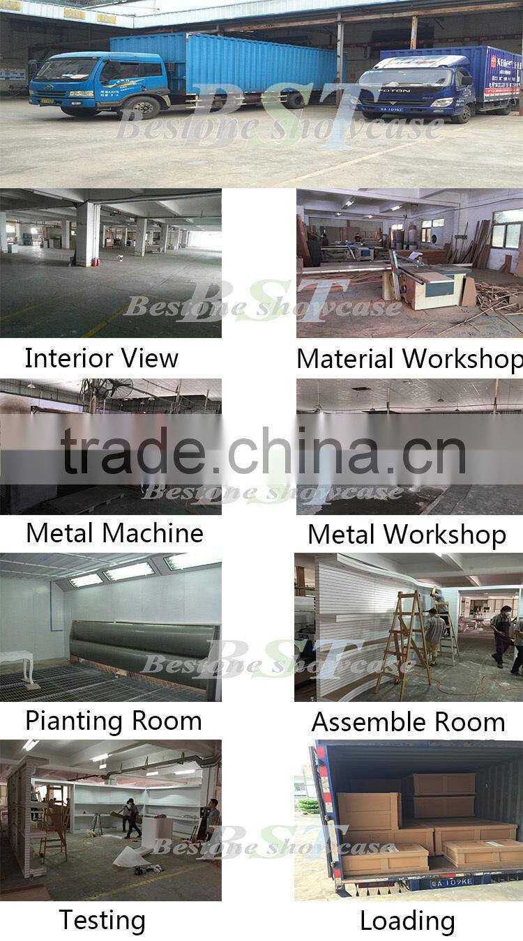 Matt paint MDF showcase small sliding door storage cabinet on table top