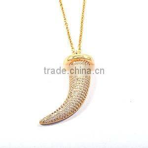 Retro stainless steel cool gold wolf Spike pendant jewellery pendants