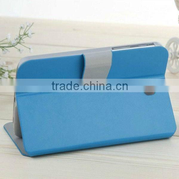 China Stand Leather Flip Case For Samsung Galaxy P3200 With Wake Up Funtion