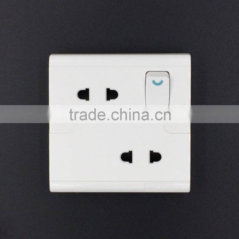 China manufacturer multifunctional eu/aus/us/uk wall socket with 5v usb socket, neon indicator