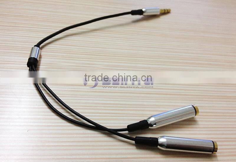 Male to 2 Female 3.5mm Earphone Headphone Splitter Extension Audio Cable Adapter For Lovers
